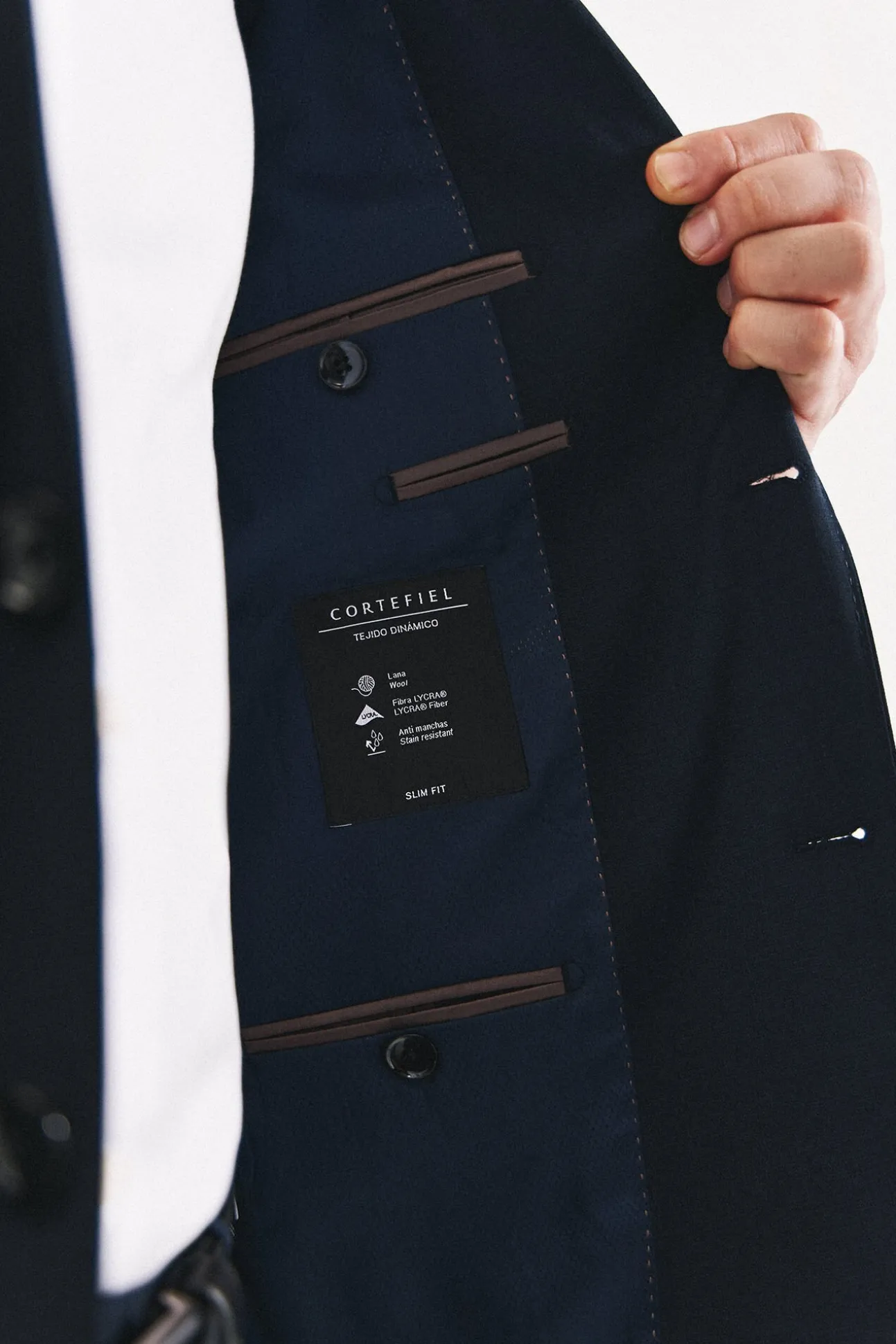 Blazer azul-marinho slim fit