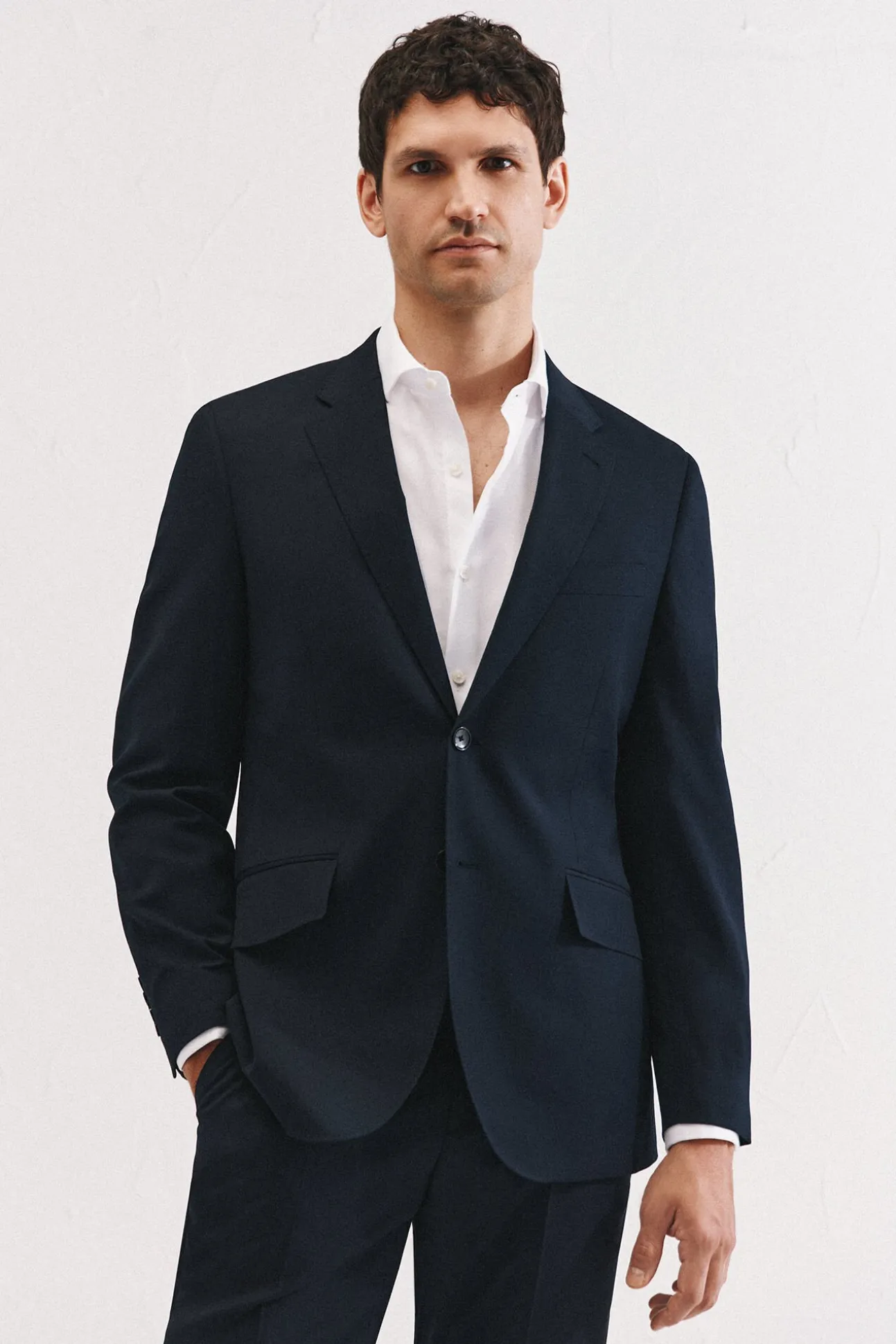 Blazer azul-marinho slim fit
