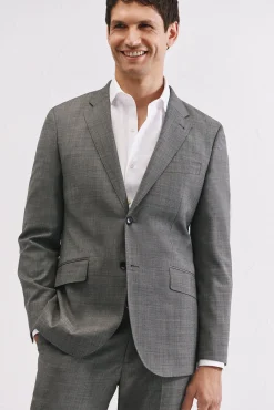 Blazer cinza estruturado slim fit