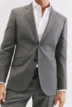 Blazer cinza estruturado slim fit