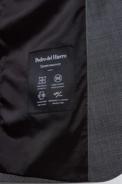 Blazer cinzento bi-stretch slim