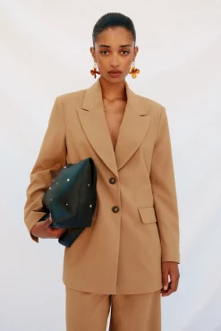 Blazer com gola de lapela