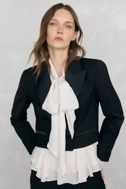 Blazer curto preto