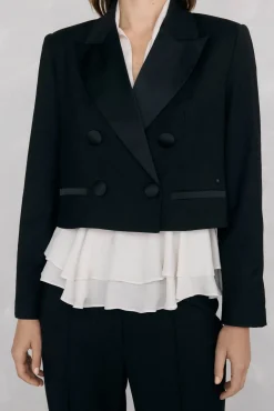 Blazer curto preto