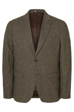 Blazer de lã slim fit