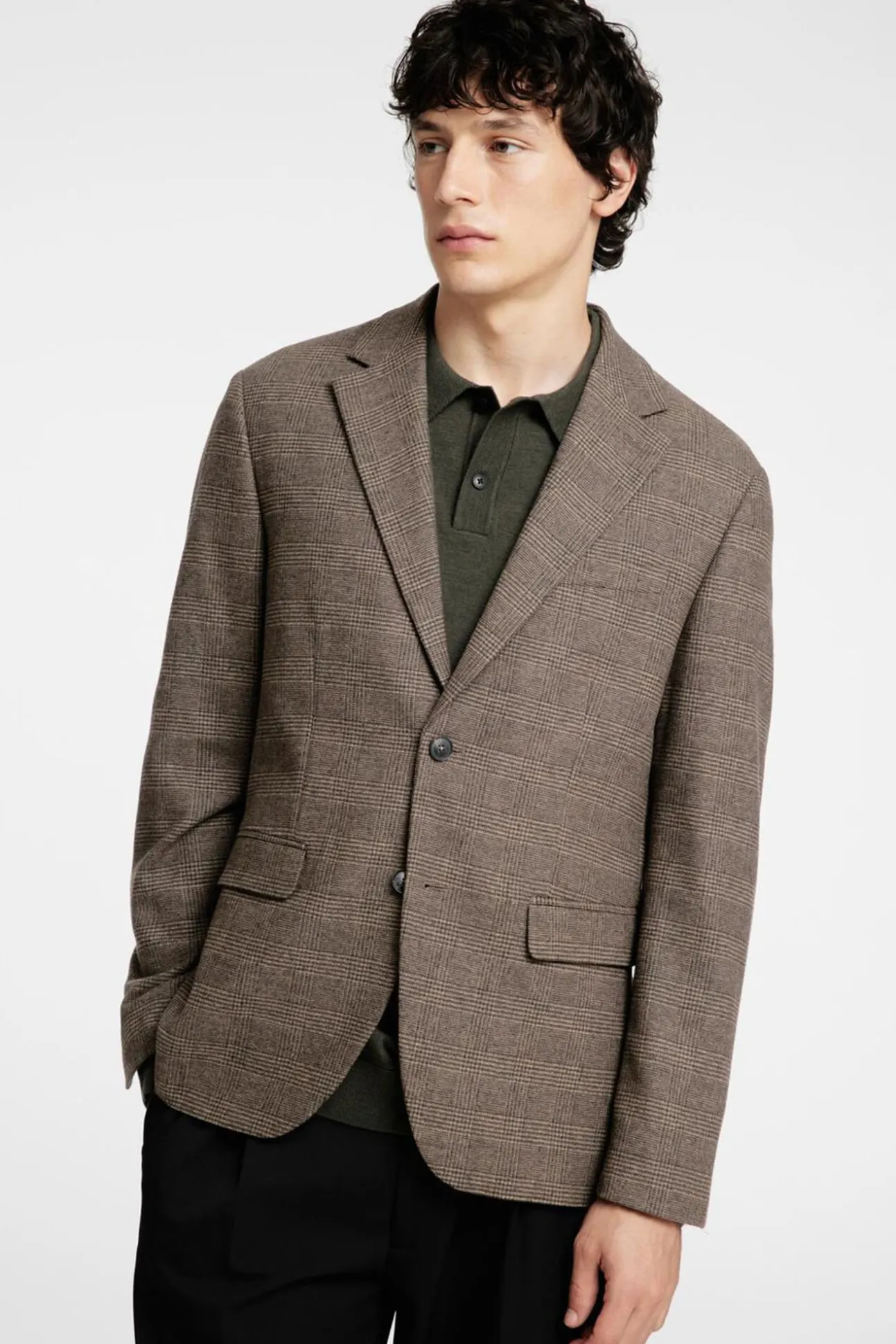 Blazer de lã slim fit