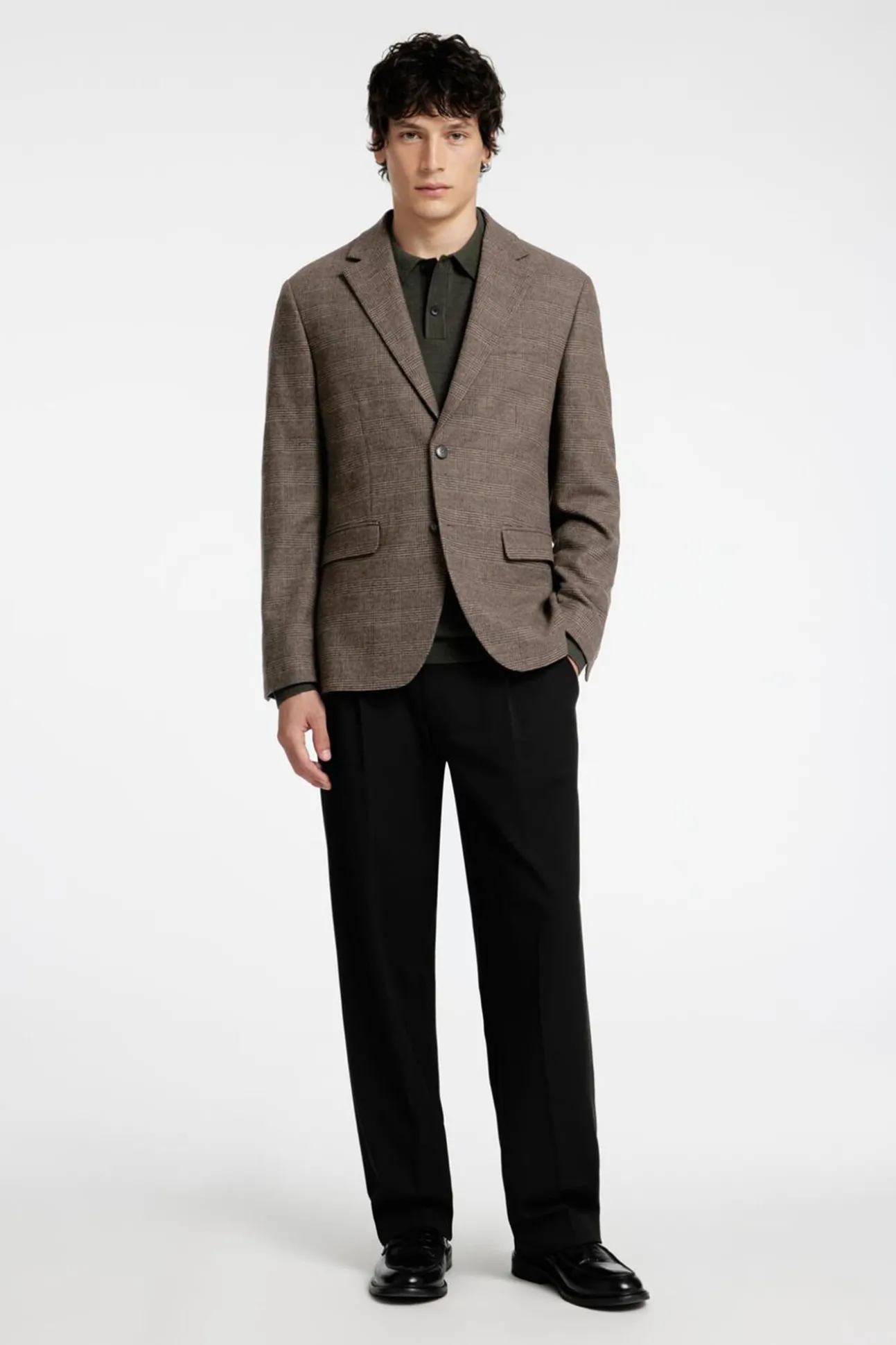 Blazer de lã slim fit
