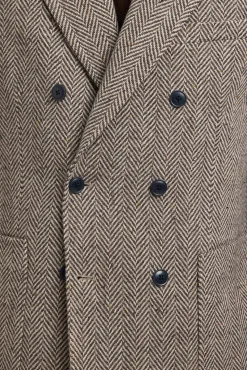 Blazer de lã trespassado