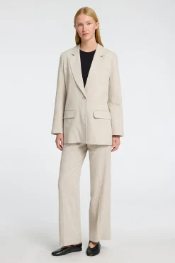 Blazer de linho com ajuste relaxado