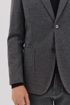 Blazer de malha pied-de-poule