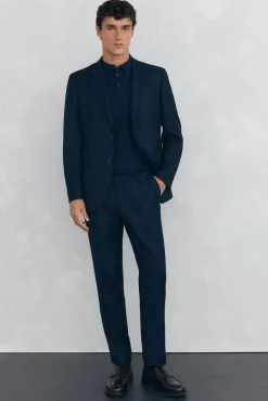 Blazer estilo olho de pássaro com dois elásticos e corte slim