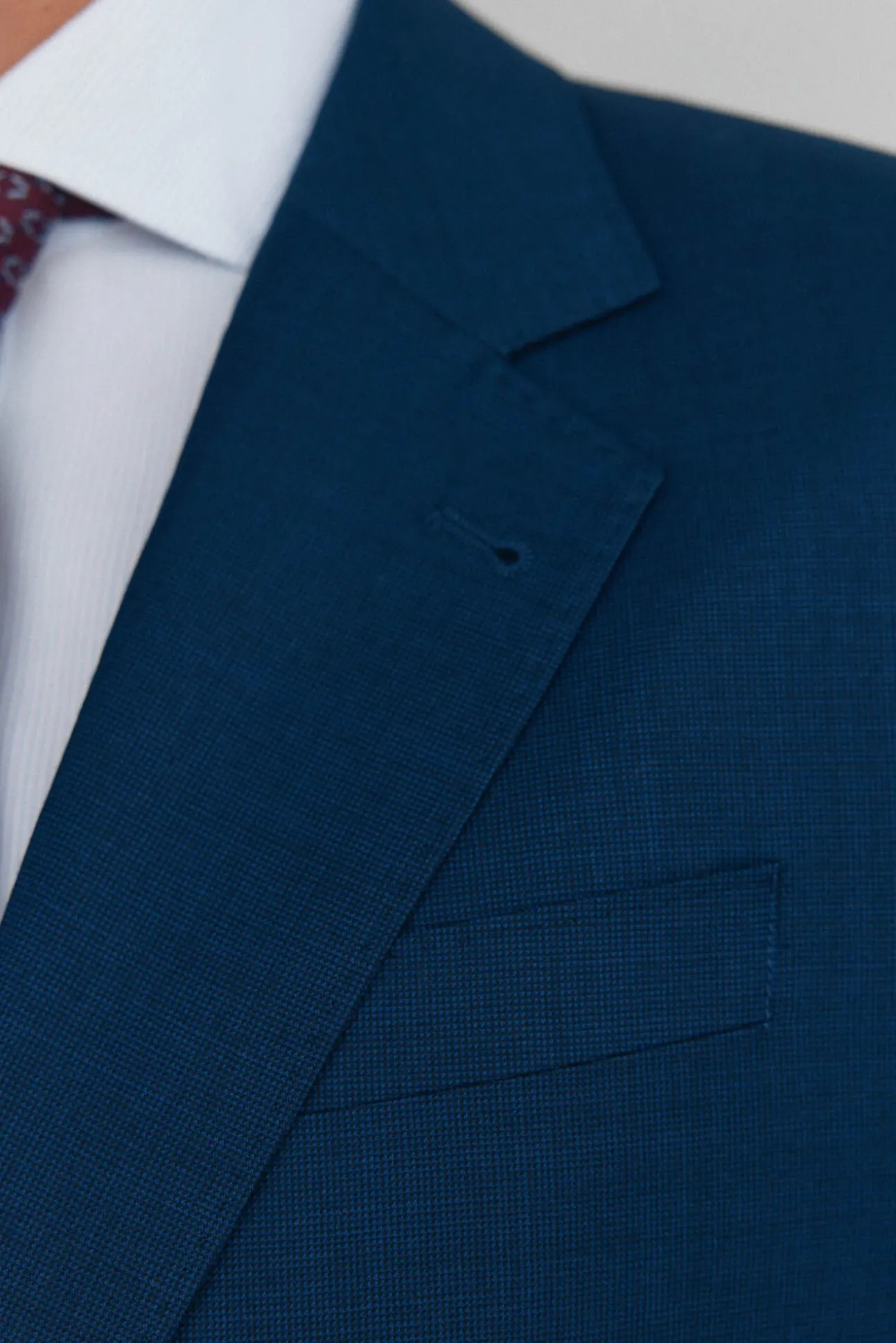 Blazer estruturado azul slim fit bi-elástico