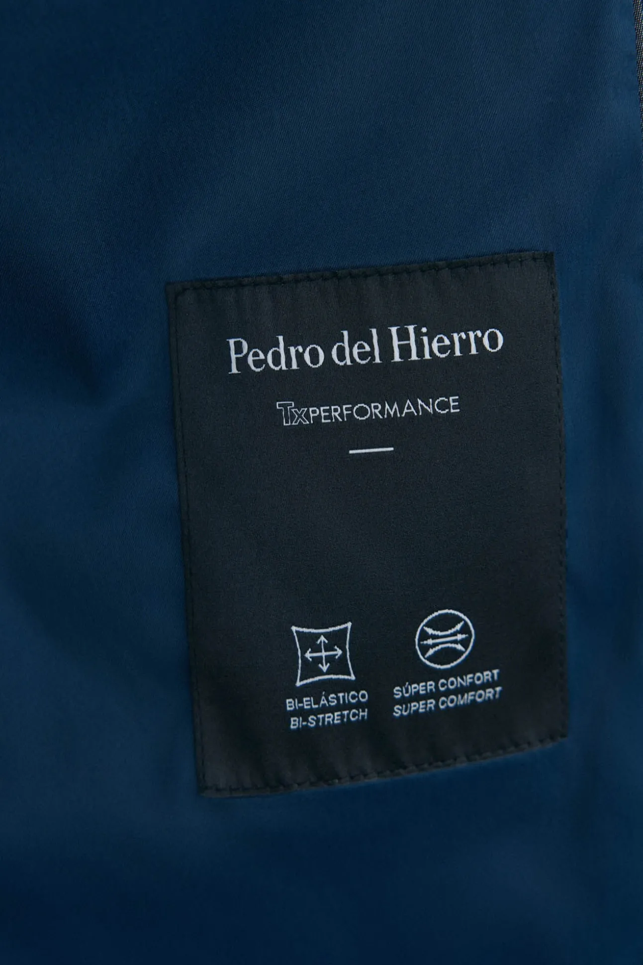 Blazer estruturado azul slim fit bi-elástico