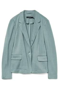 Blazer feminino de manga comprida com bolsos