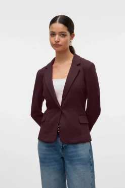 Blazer feminino de manga comprida com bolsos