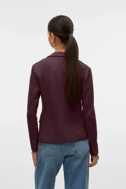 Blazer feminino de manga comprida com bolsos