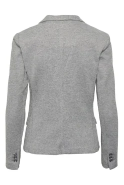 Blazer feminino de manga comprida com bolsos