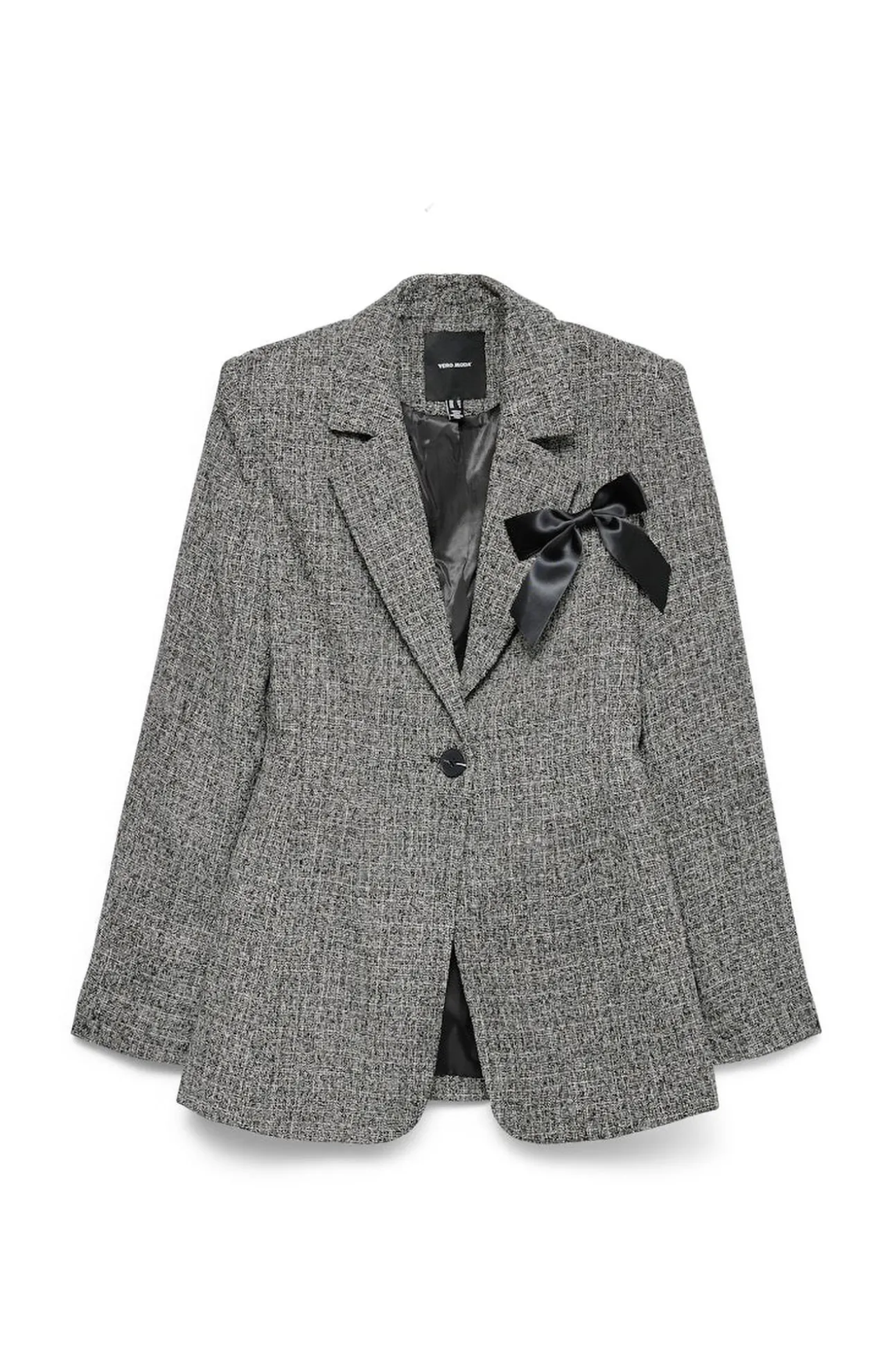 Blazer longo com efeito marmorizado