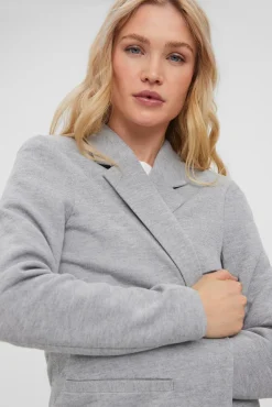 Blazer manga comprida com bolsos