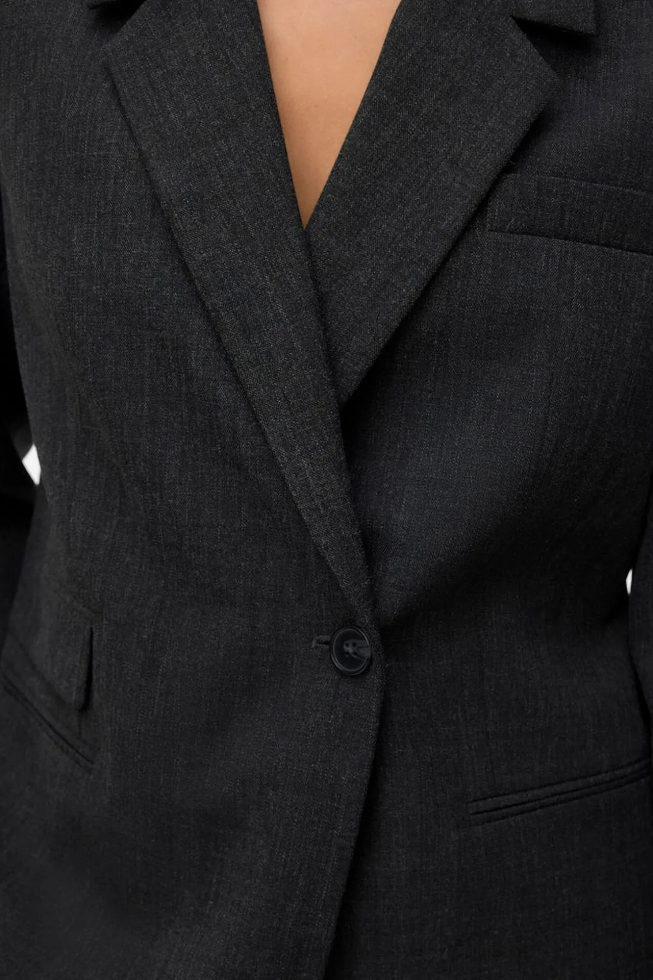 Blazer regular com efeito mesclado