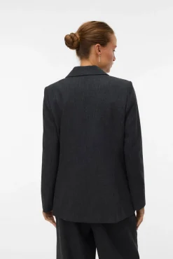 Blazer regular com efeito mesclado