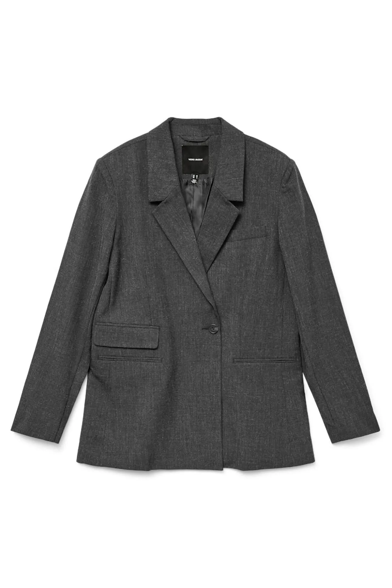 Blazer regular com efeito mesclado
