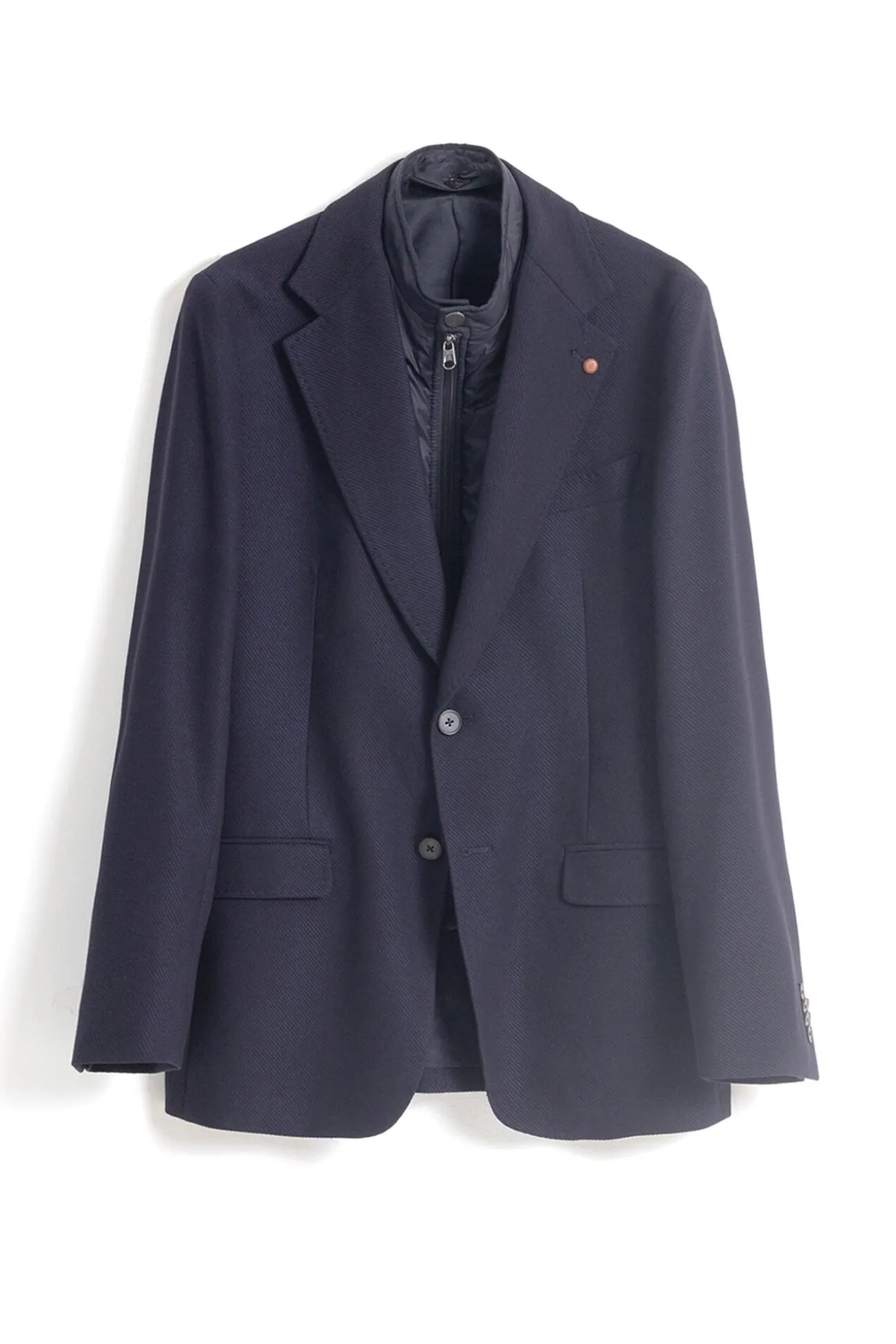 Blazer slim com gola removível