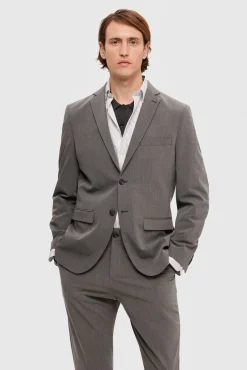 Blazer slim fit com bolsos.
