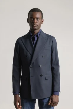 Blazer trespassado duplo slim fit