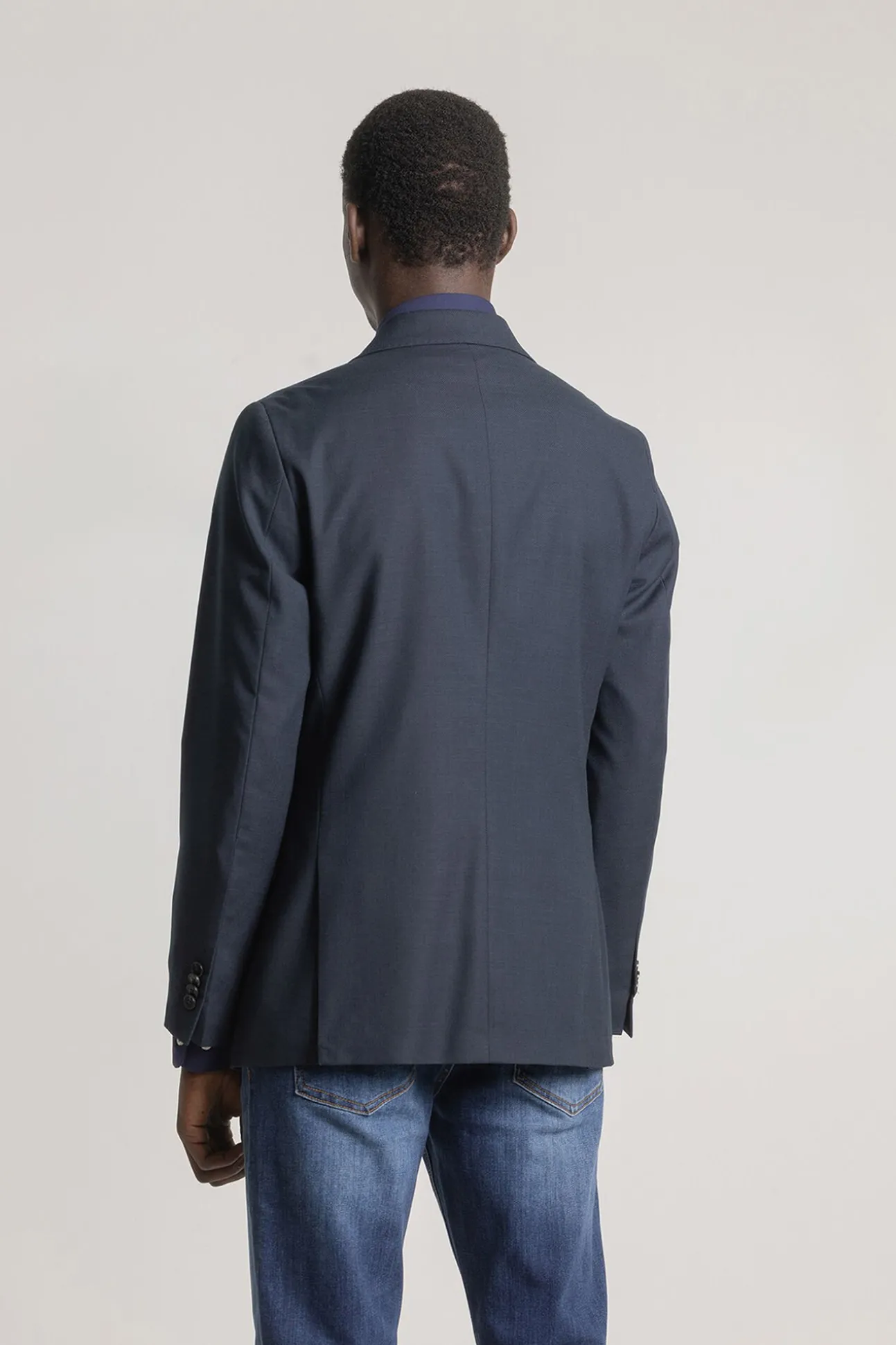Blazer trespassado duplo slim fit