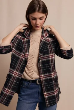 Blazer xadrez com tachas