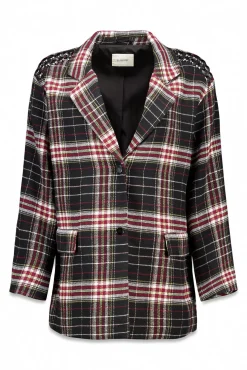 Blazer xadrez com tachas