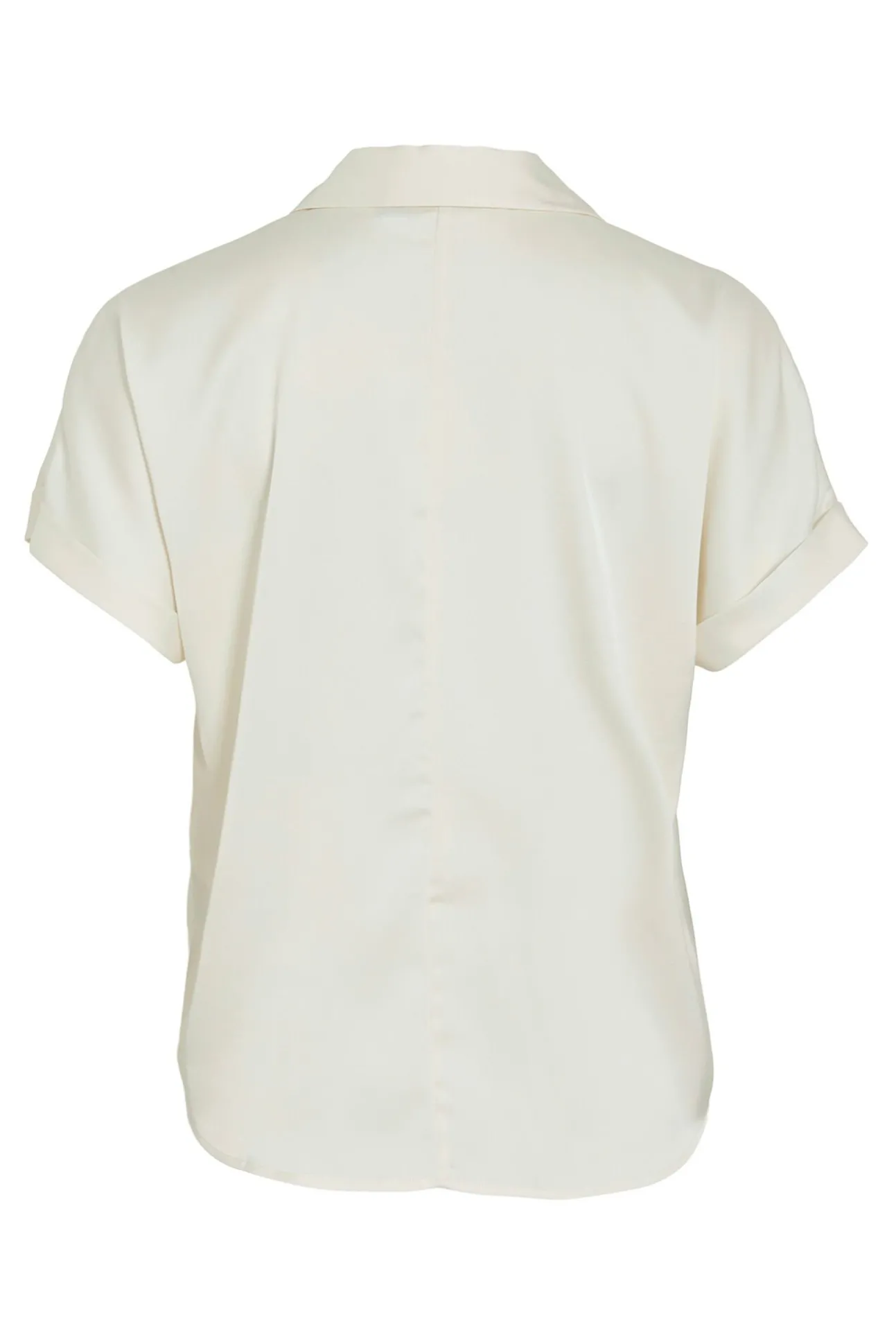 Blusa acetinada de manga curta