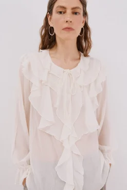 Blusa com folho na frente