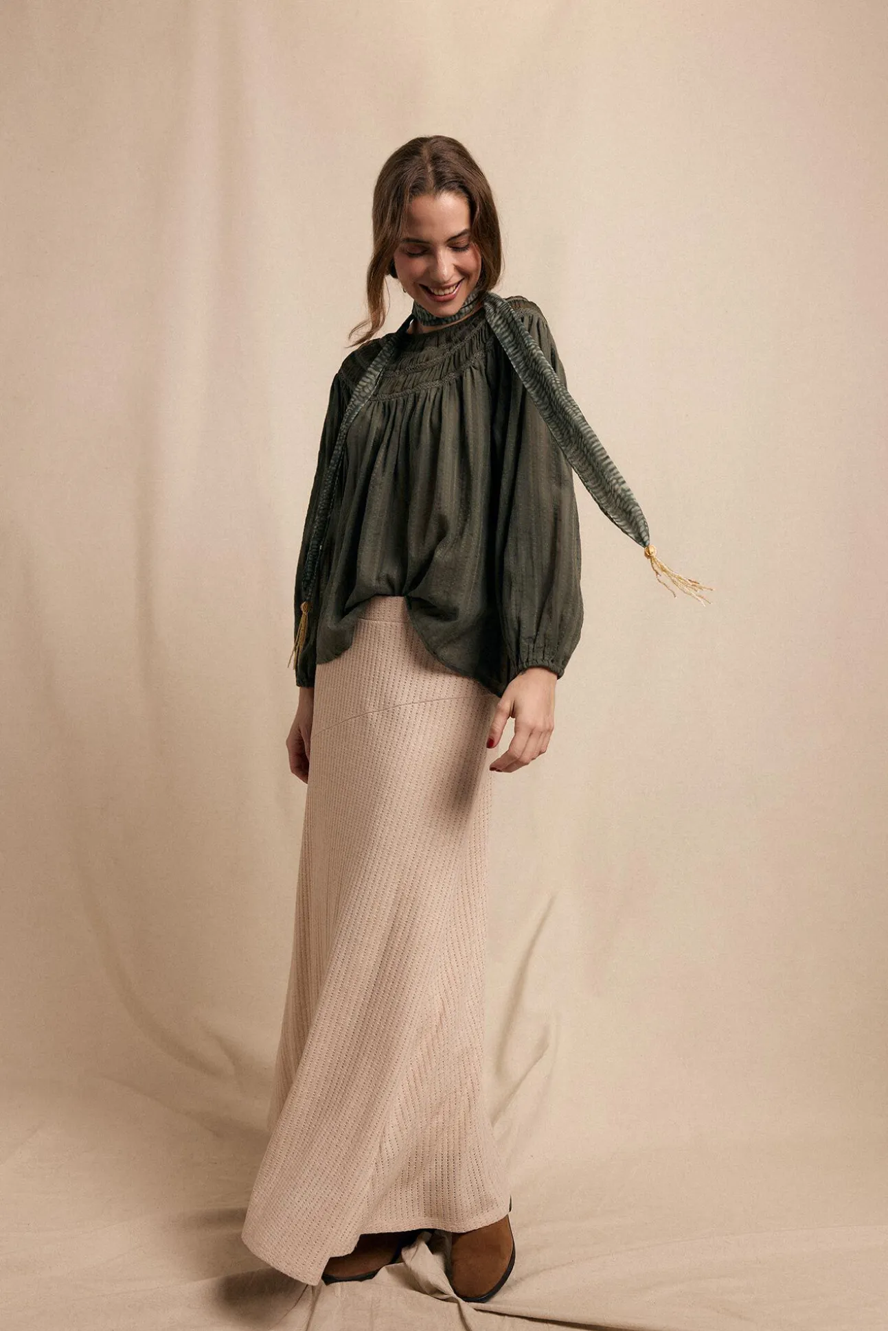 Blusa combinada