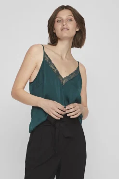 Blusa de alças ajustáveis fluida