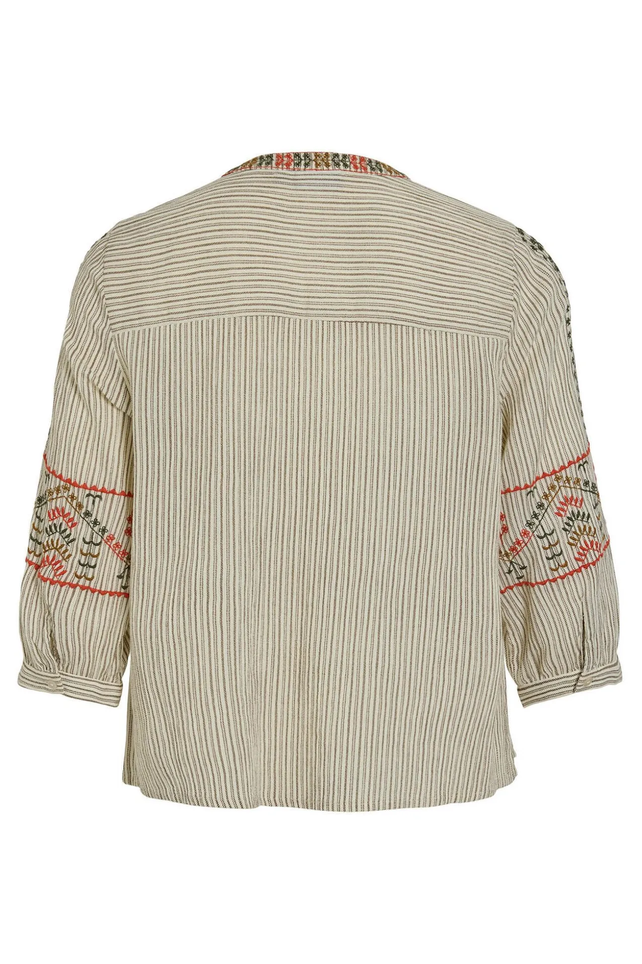 Blusa de algodão com bordado étnico