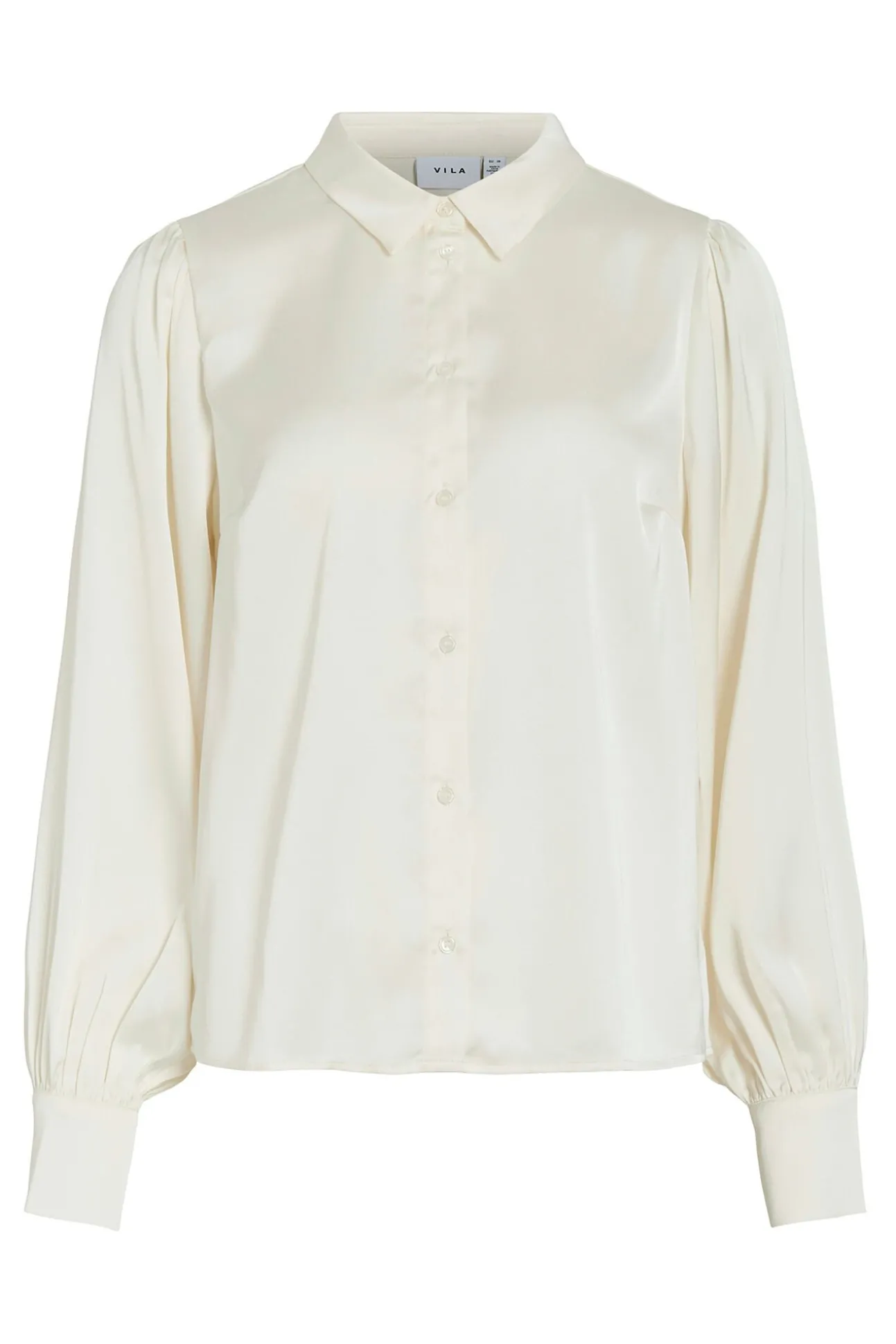 Blusa de cetim de manga manga