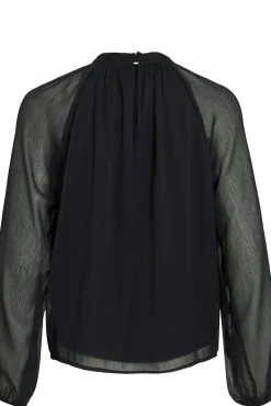 Blusa de chiffon com babados