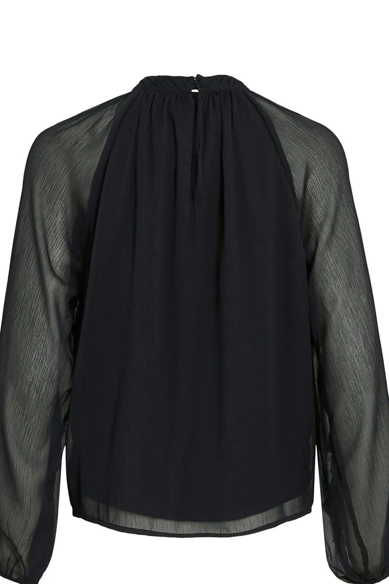 Blusa de chiffon com babados