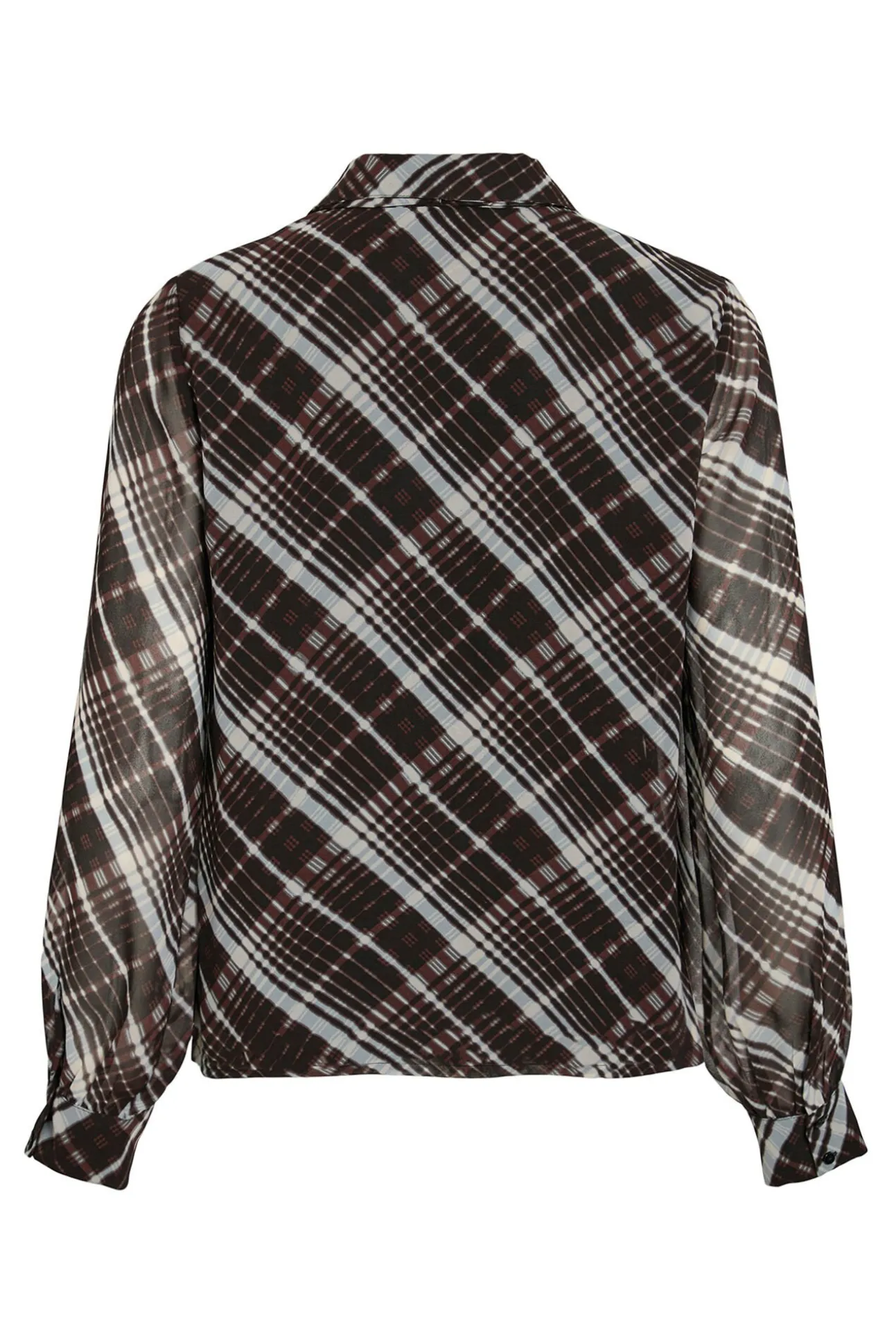 Blusa de chiffon com laçada