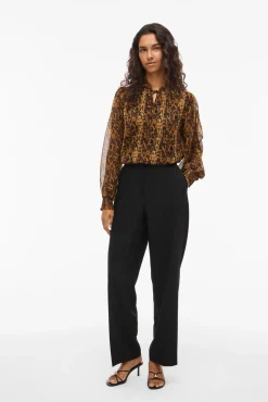 Blusa de chiffon estampada
