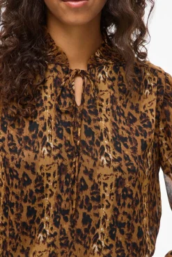 Blusa de chiffon estampada
