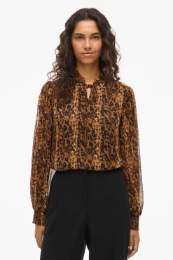 Blusa de chiffon estampada