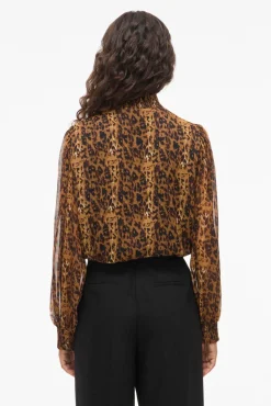 Blusa de chiffon estampada
