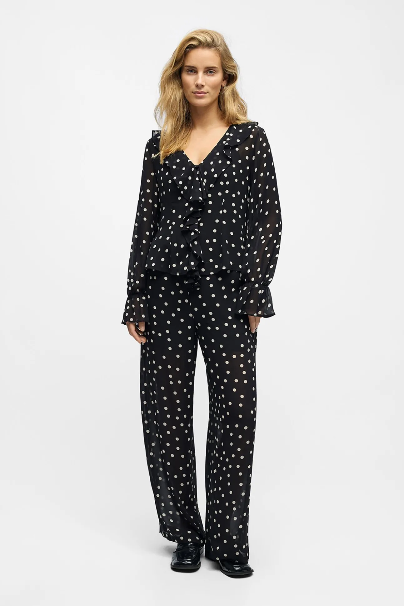 Blusa de gaze estampada