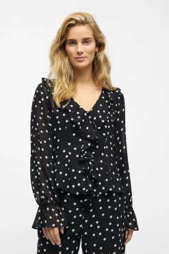 Blusa de gaze estampada