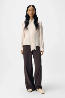 Blusa de laço de viscose