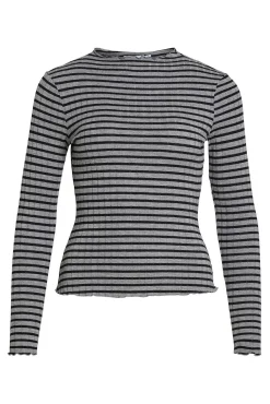 Blusa de manga comprida com vivo
