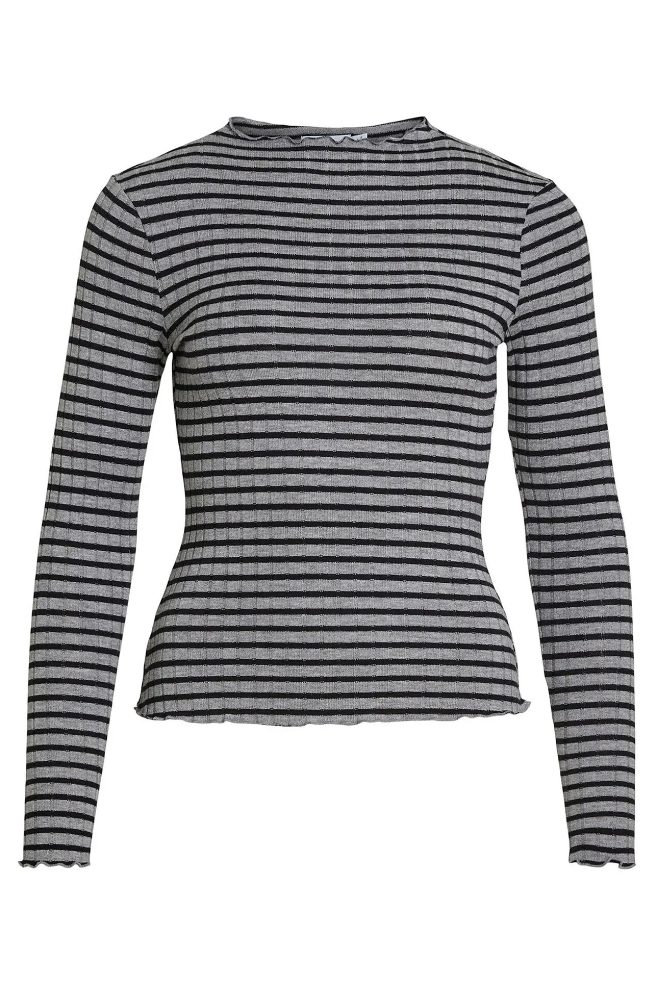Blusa de manga comprida com vivo